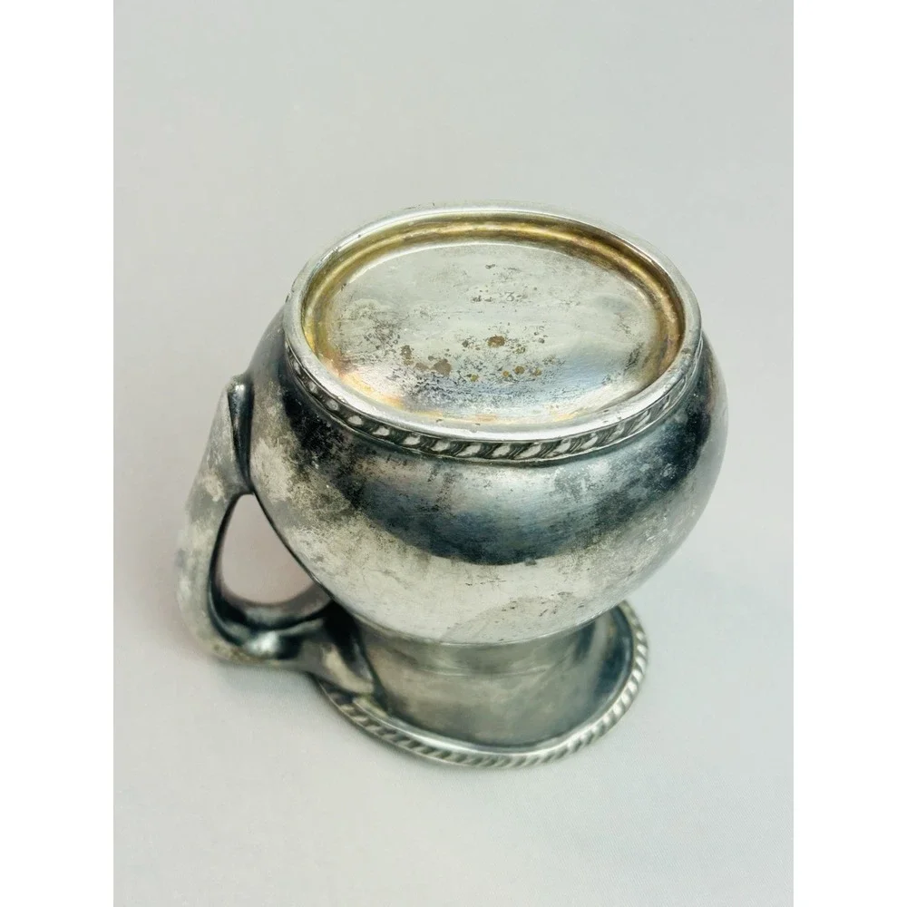 Vintage Silver Soldered Small Metal Pitcher‎ READ
